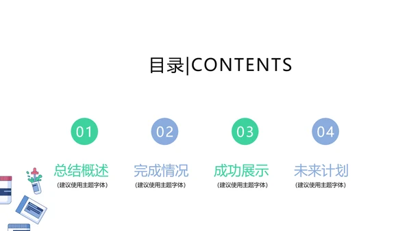 时尚简约医药医疗报告动态PPT