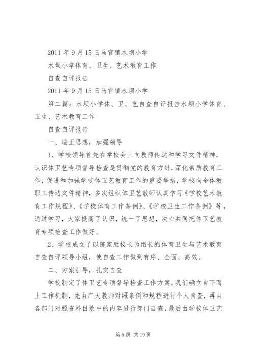 水坝小学体、卫、艺自查自评报告.docx