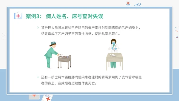 简约插画卡通医疗医院医生护士护理不良事件课件教学模板护理培训