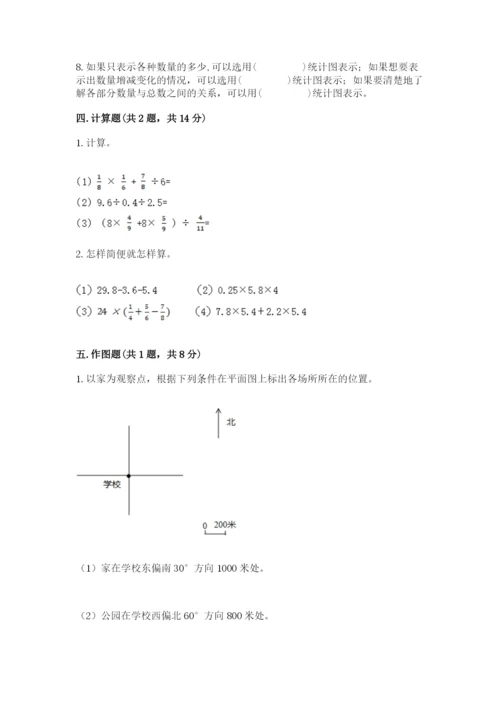 小学六年级数学上册期末考试卷（各地真题）.docx