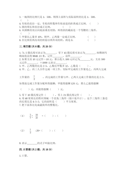 冀教版小升初数学模拟试卷附完整答案【历年真题】.docx