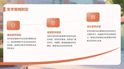 橙色3D风教师节感恩教师活动PPT