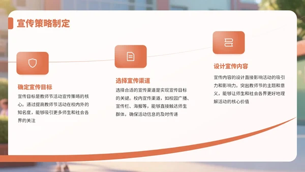 橙色3D风教师节感恩教师活动PPT
