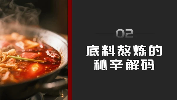 黑红简约风麻辣火锅家乡美食推荐PPT模板