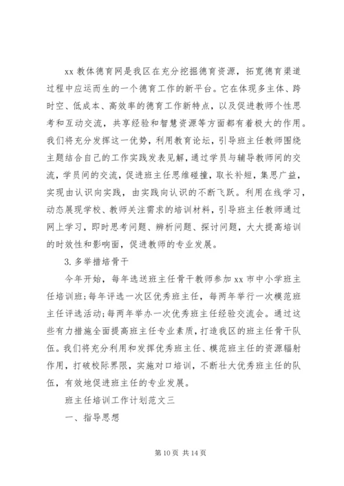 班主任培训工作计划3篇.docx