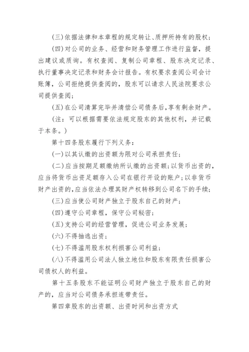 2023年自然人独资公司章程.docx