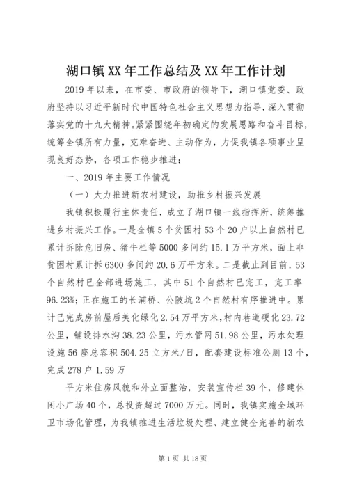 湖口镇XX年工作总结及XX年工作计划.docx