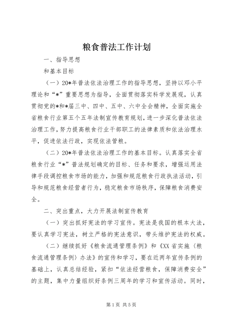 粮食普法工作计划.docx