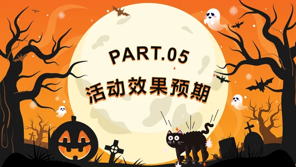 橙色卡通狂欢万圣节活动方案PPT模板