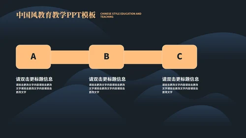 蓝色商务风教育教学PPT模板