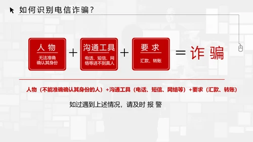 反诈宣传电信诈骗网络犯罪通用PPT模板