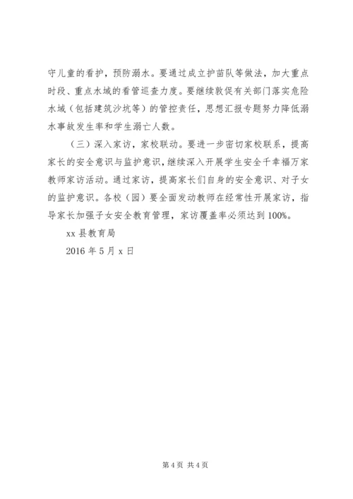 全县中小学防溺水专项教育实施方案.docx