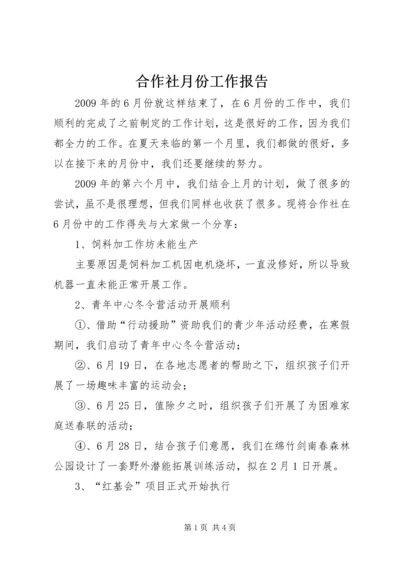 合作社月份工作报告 (2).docx