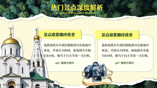旅游剪纸风旅游分析PPT模板