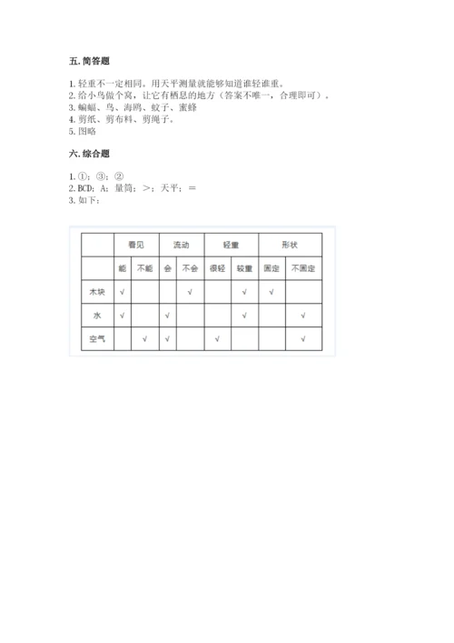 教科版一年级下册科学期末测试卷及答案（精品）.docx