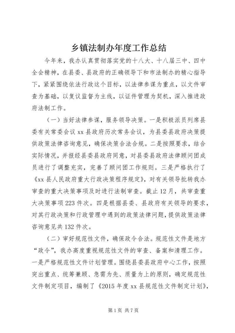 乡镇法制办年度工作总结.docx