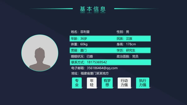创意大气岗位竞聘求职个人简历ppt模板