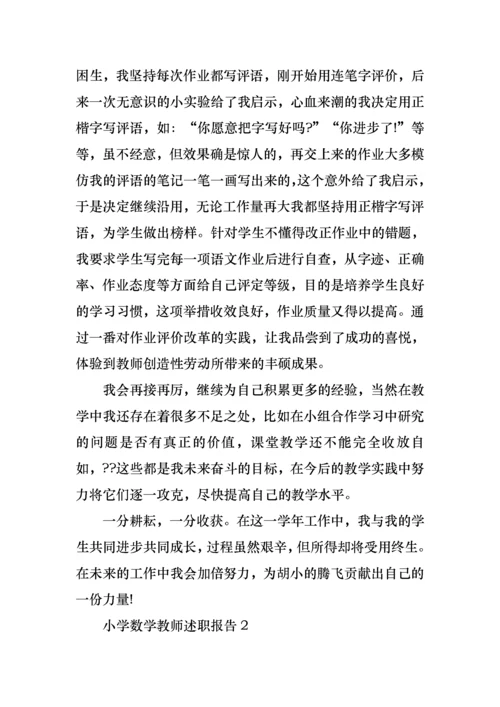 2022年小学数学教师述职报告(15篇).docx