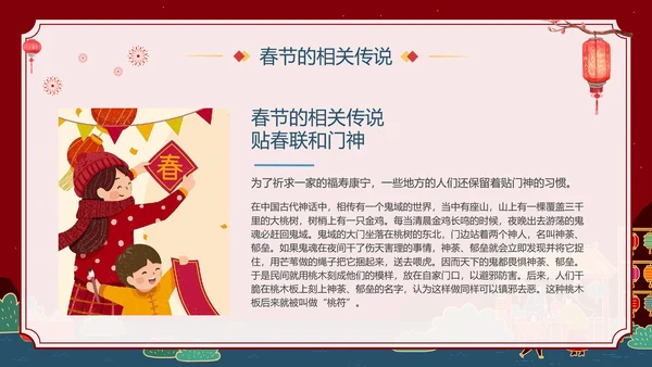中国农历春节介绍知识普及PPT模板