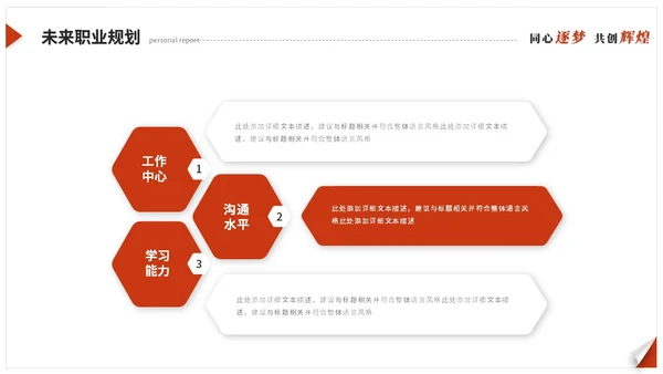 红色简约翘边翻页式年终述职报告工作总结年终总结ppt模板
