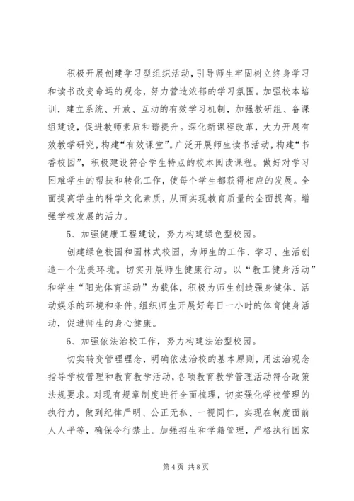 XX中学创建和谐校园实施方案.docx