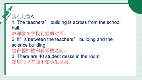 Unit 3 My School 单元复习课件【课堂无忧】人教2024版七上英语
