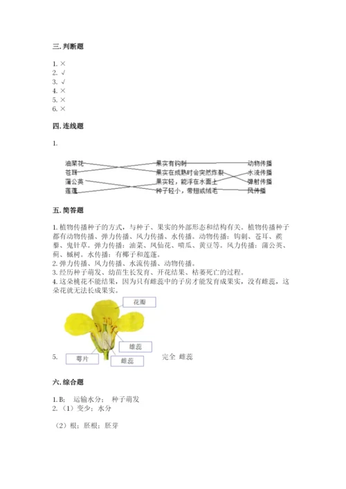 科学四年级下册第一单元《植物的生长变化》测试卷含答案【名师推荐】.docx