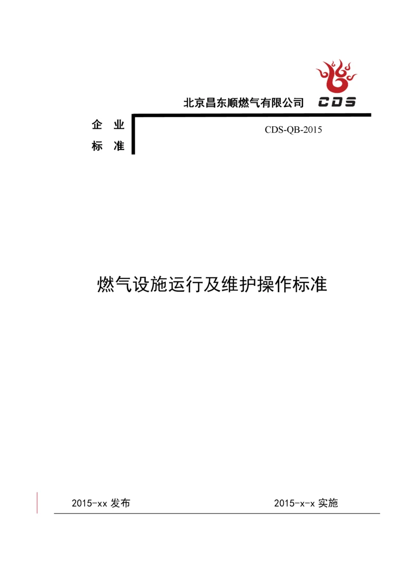 燃气设施运行及维护操作标准.docx