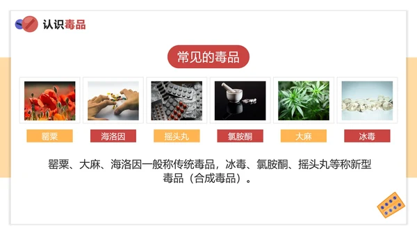 卡通手绘学校禁毒宣传主题教育PPT模板