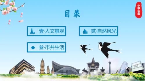 美丽成都城市宣传通用PPT模板