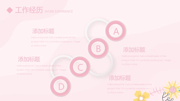 粉色个人简历自我介绍动态PPT模板