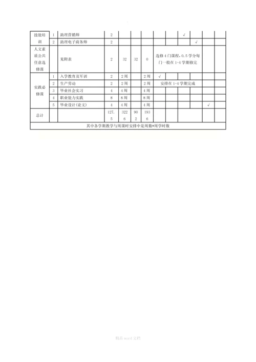 电子商务专业(高职)人才培养方案(201Z).docx