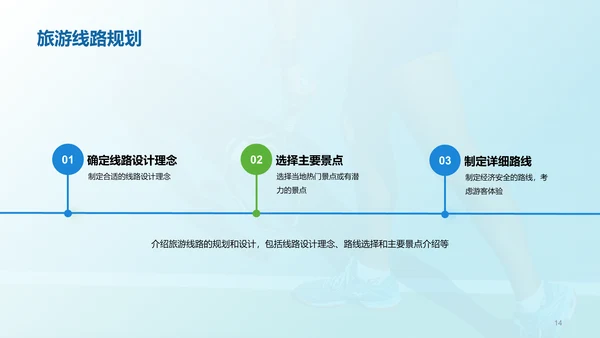 蓝色商务现代体育旅游市场分析PPT模板