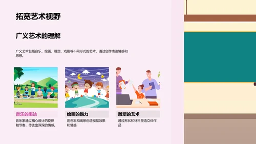 小学艺术启蒙PPT模板