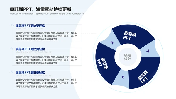 蓝色商务风互联网行业企业行政表彰颁奖PPT模板