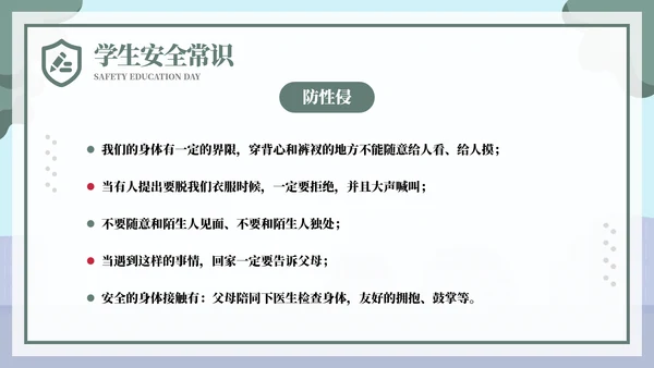 排队过马路全安全教育日ppt模板