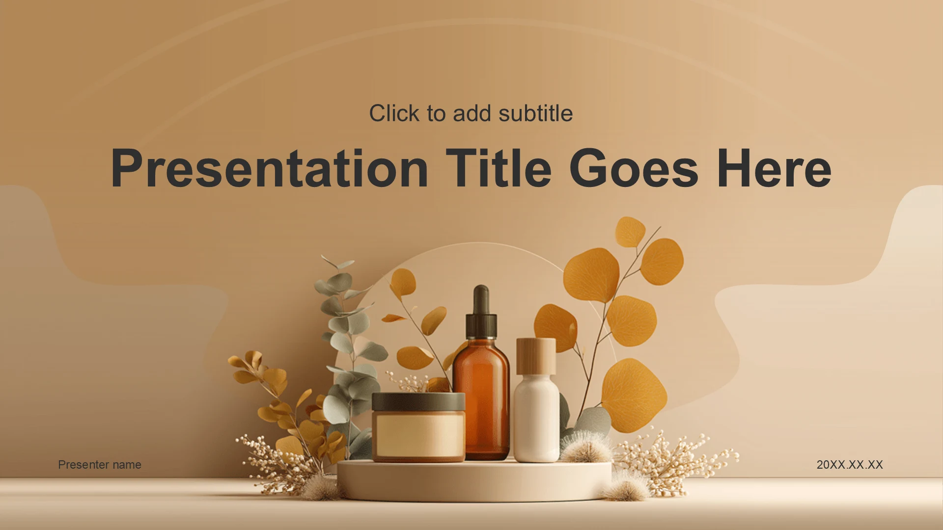 黄色简约风护肤产品介绍PPT主题