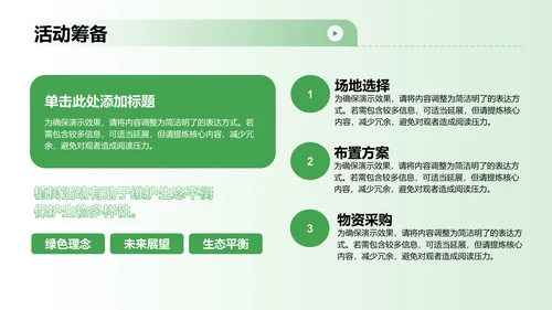 绿色卡通风植树节活动策划PPT模板
