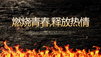 燃烧青春释放热情致青春毕业季动态PPT