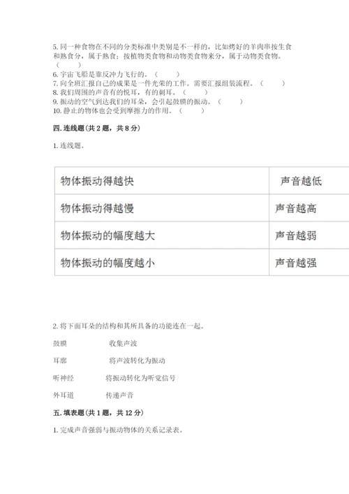 教科版四年级上册科学 期末测试卷【模拟题】.docx