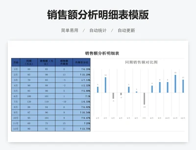 销售额分析明细表模版