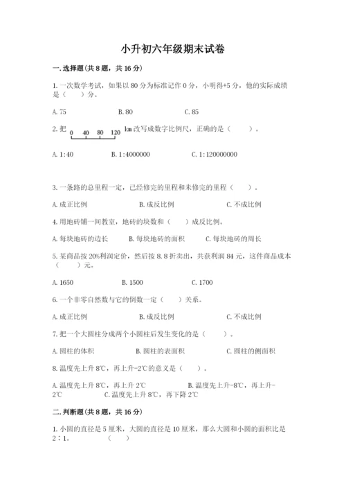 小升初六年级期末试卷（word）.docx