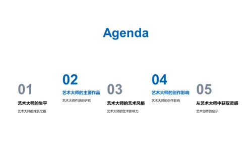 艺术大师生涯解析PPT模板