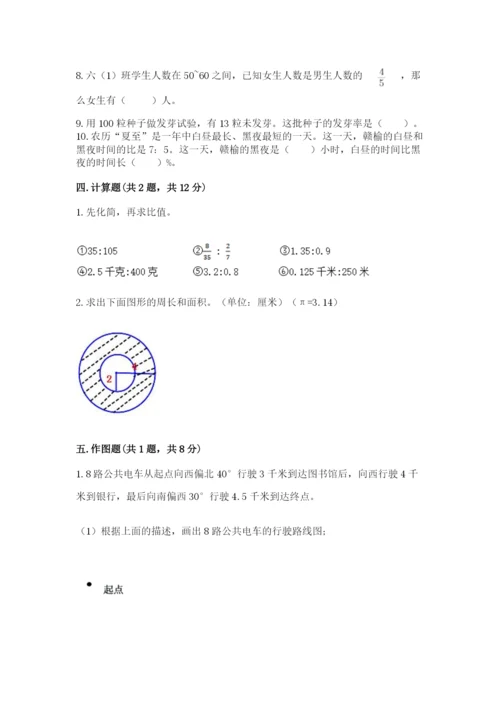 2022六年级上册数学期末测试卷附完整答案（全国通用）.docx