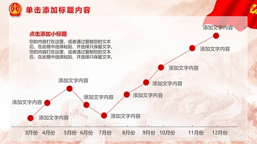 红色大气扁平化法院法律法庭工作汇报PPT