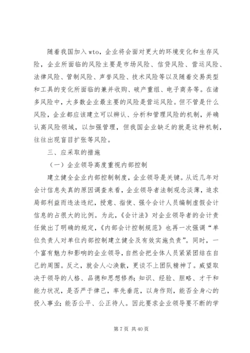 企业内部控制制度存在的问题及措施.docx