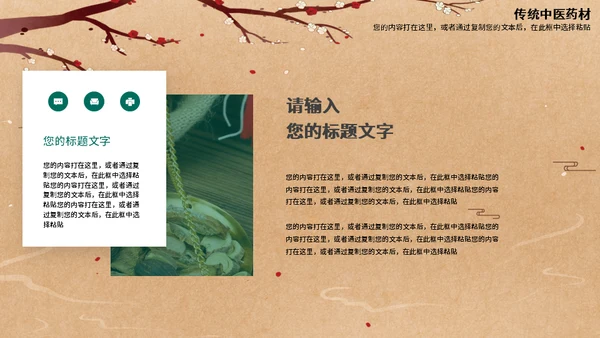 本草纲目传统中医草药养生之道通用PPT模板