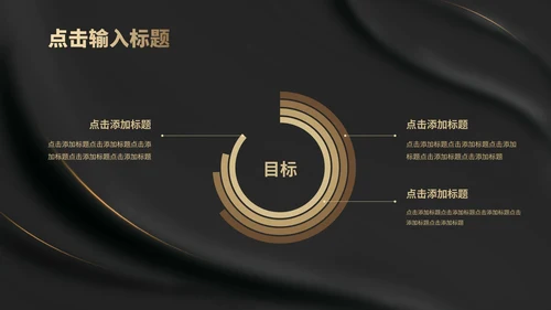 黑色纹理风布艺质感职场总结汇报PPT模板