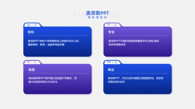 简约风白色并列关系4项PPT单页