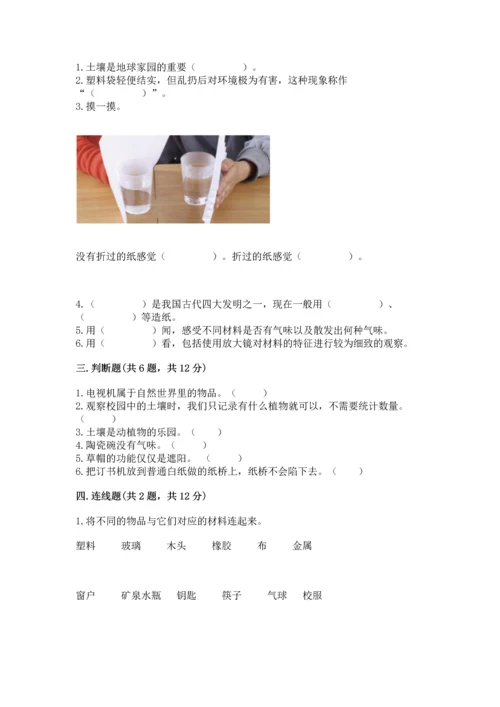 教科版科学二年级上册《期末测试卷》附答案解析.docx